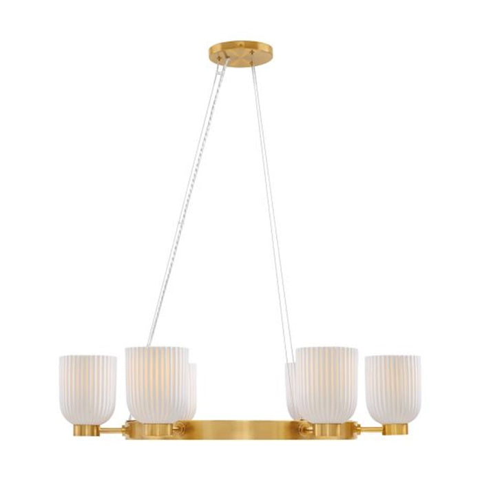 Savoy House Isla Blanca 6-Light Chandelier, Warm Brass