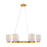 Savoy House Isla Blanca 6-Light Chandelier, Warm Brass