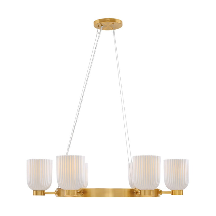 Savoy House Isla Blanca 6-Light Chandelier, Warm Brass