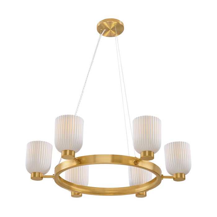 Savoy House Isla Blanca 6-Light Chandelier, Warm Brass