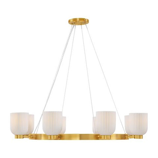 Savoy House Isla Blanca 8-Light Chandelier, Warm Brass