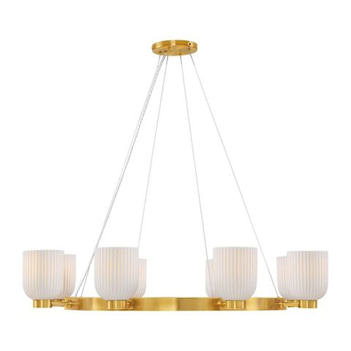 Savoy House Isla Blanca 8-Light Chandelier, Warm Brass