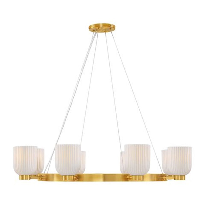 Savoy House Isla Blanca 8-Light Chandelier, Warm Brass