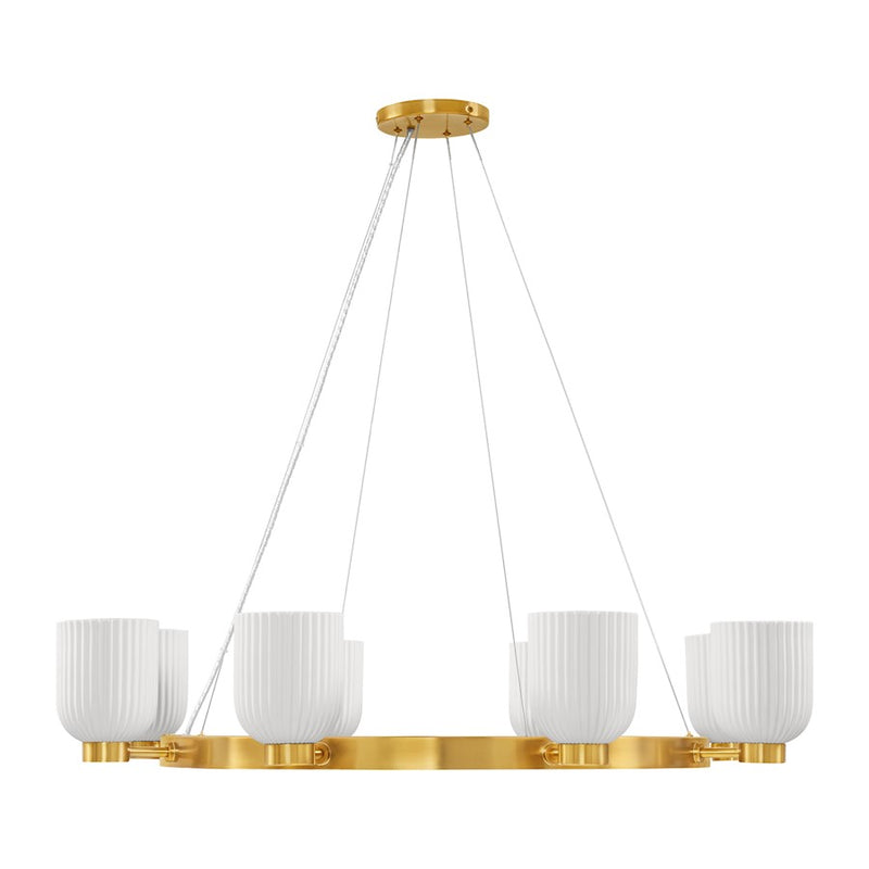 Savoy House Isla Blanca 8-Light Chandelier, Warm Brass
