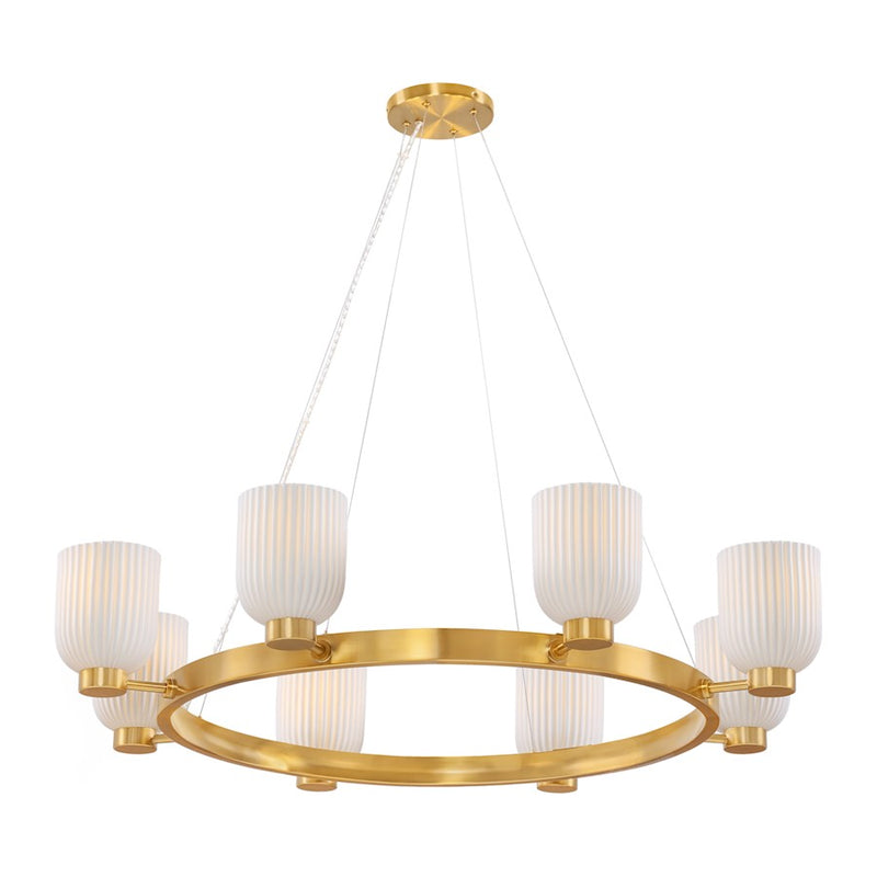 Savoy House Isla Blanca 8-Light Chandelier, Warm Brass