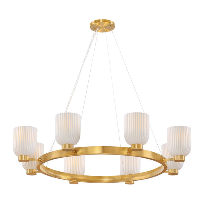 Savoy House Isla Blanca 8-Light Chandelier, Warm Brass