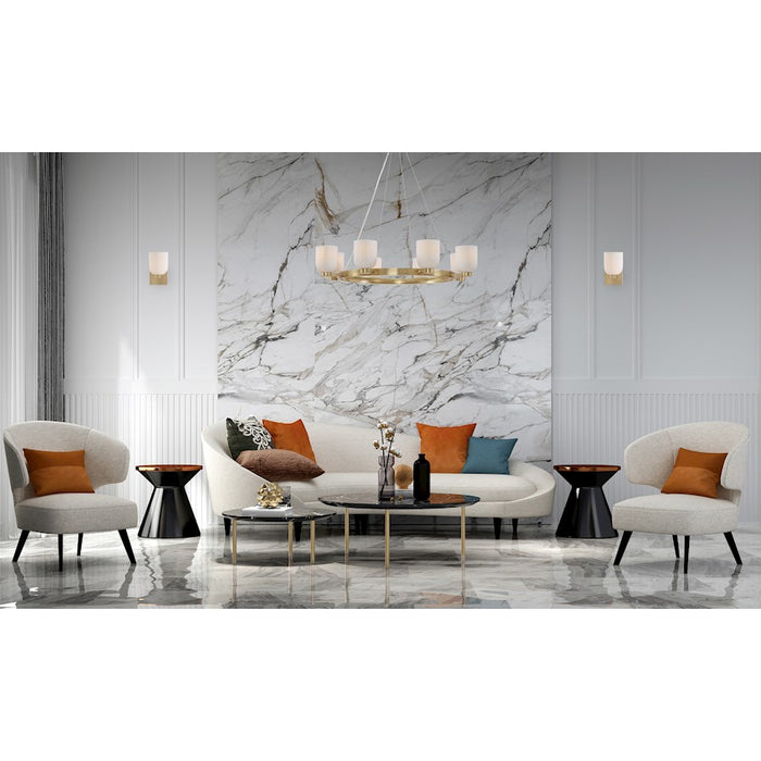 Savoy House Isla Blanca 8-Light Chandelier, Warm Brass