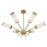 Savoy House Denison 6Lt Chandelier, White Opal, Warm Brass