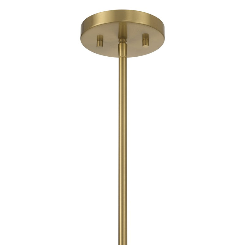 Savoy House Denison 6Lt Chandelier, White Opal, Warm Brass