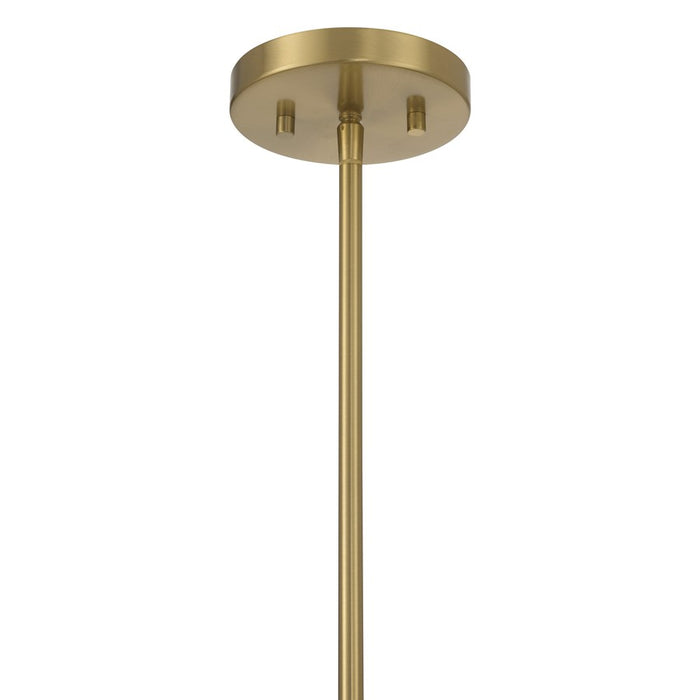 Savoy House Denison 6Lt Chandelier, White Opal, Warm Brass