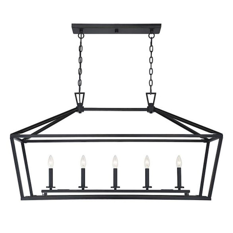 Savoy House Townsend 5-Light 24" Linear Chandelier, Classic Bronze