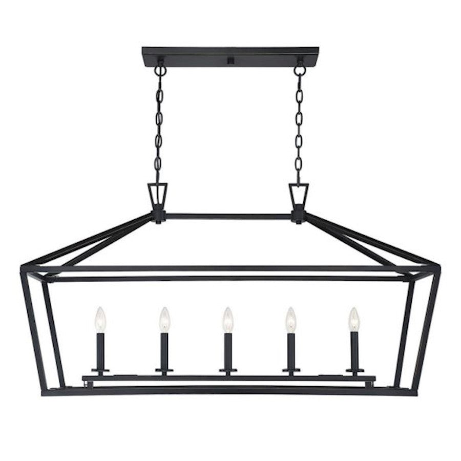 Savoy House Townsend 5-Light 24" Linear Chandelier, Classic Bronze - 1-324-5-44