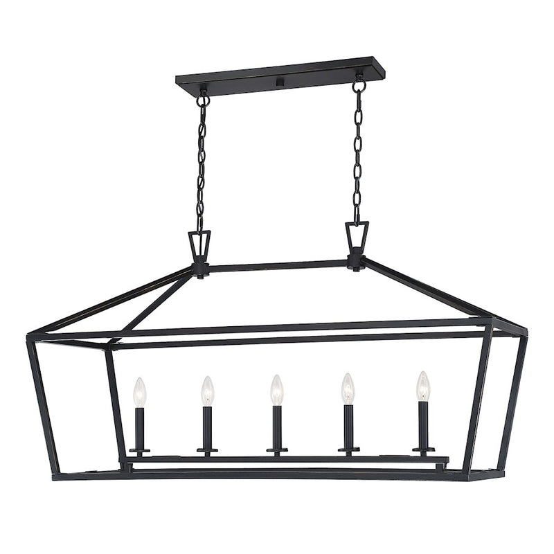 Savoy House Townsend 5-Light 24" Linear Chandelier, Classic Bronze