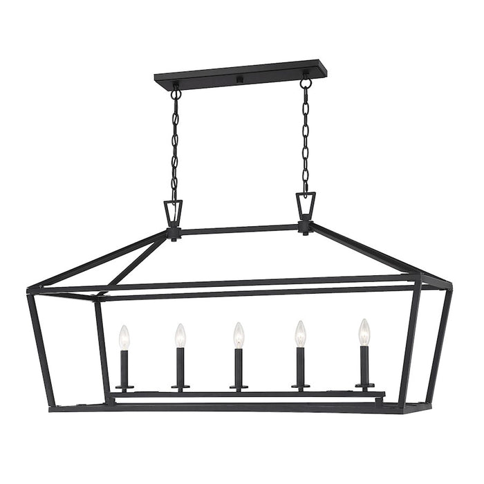 Savoy House Townsend 5-Light 24" Linear Chandelier, Matte Black