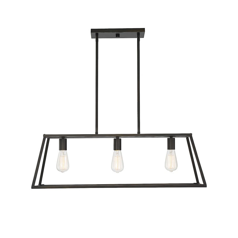 Savoy House Denton 3-Light Linear Chandelier, Classic Bronze