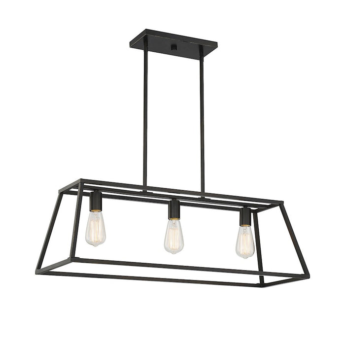 Savoy House Denton 3-Light Linear Chandelier, Classic Bronze