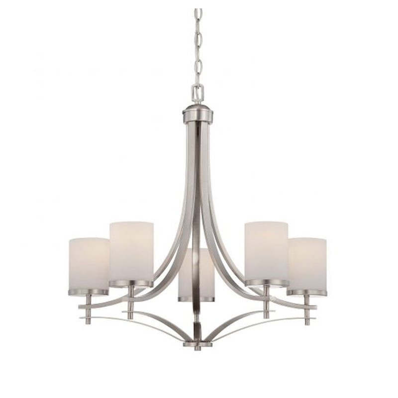 Savoy House Colton 5-Light Chandelier, Satin Nickel