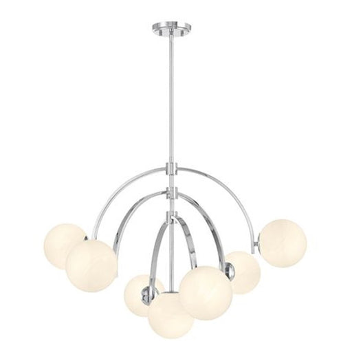 Savoy House Marias 7 Light Chandelier, Polished Chrome/Strie - 1-3319-7-11