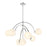 Savoy House Marias 7 Light Chandelier, Polished Chrome/Strie