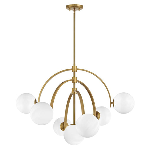 Savoy House Marias 7 Light Chandelier, Warm Brass/Strie