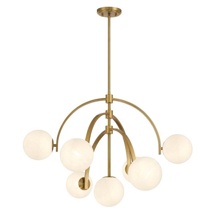 Savoy House Marias 7-Light Chandelier, Warm Brass