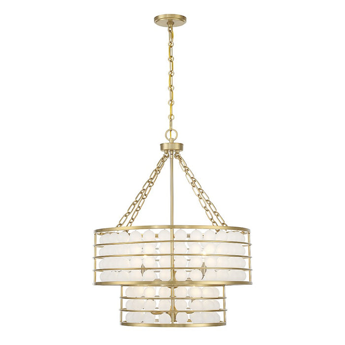 Savoy House Byron 6-Light Chandelier, Warm Brass