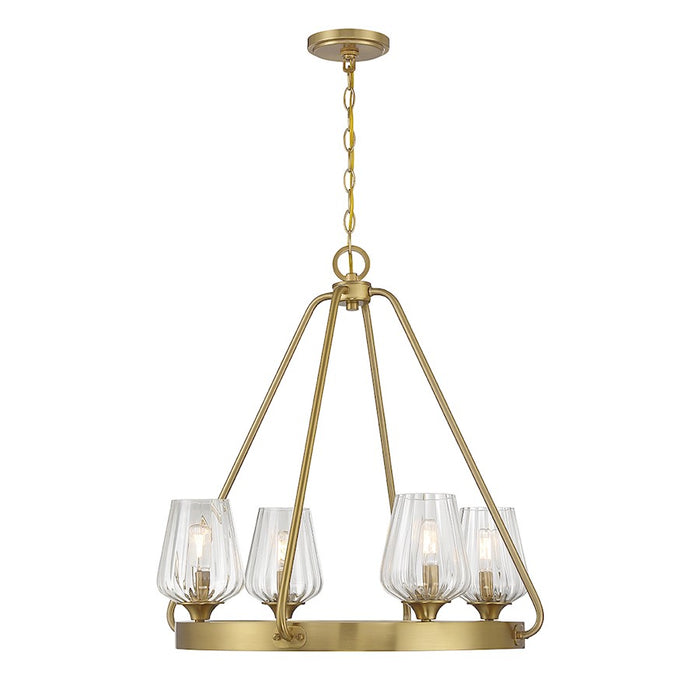 Savoy House Carlton 4-Light Chandelier, Warm Brass - 1-3392-4-322