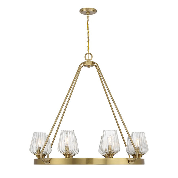 Savoy House Carlton 8-Light Chandelier, Warm Brass