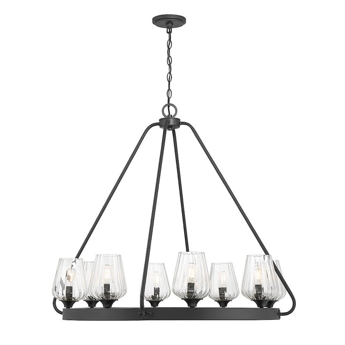 Savoy House Carlton 8-Light Chandelier, Matte Black - 1-3394-8-89