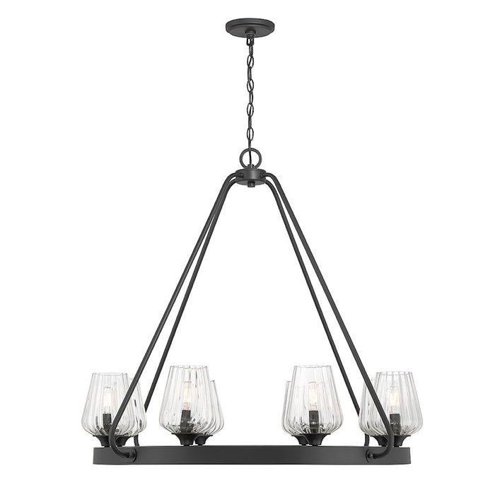 Savoy House Carlton 8-Light Chandelier, Matte Black