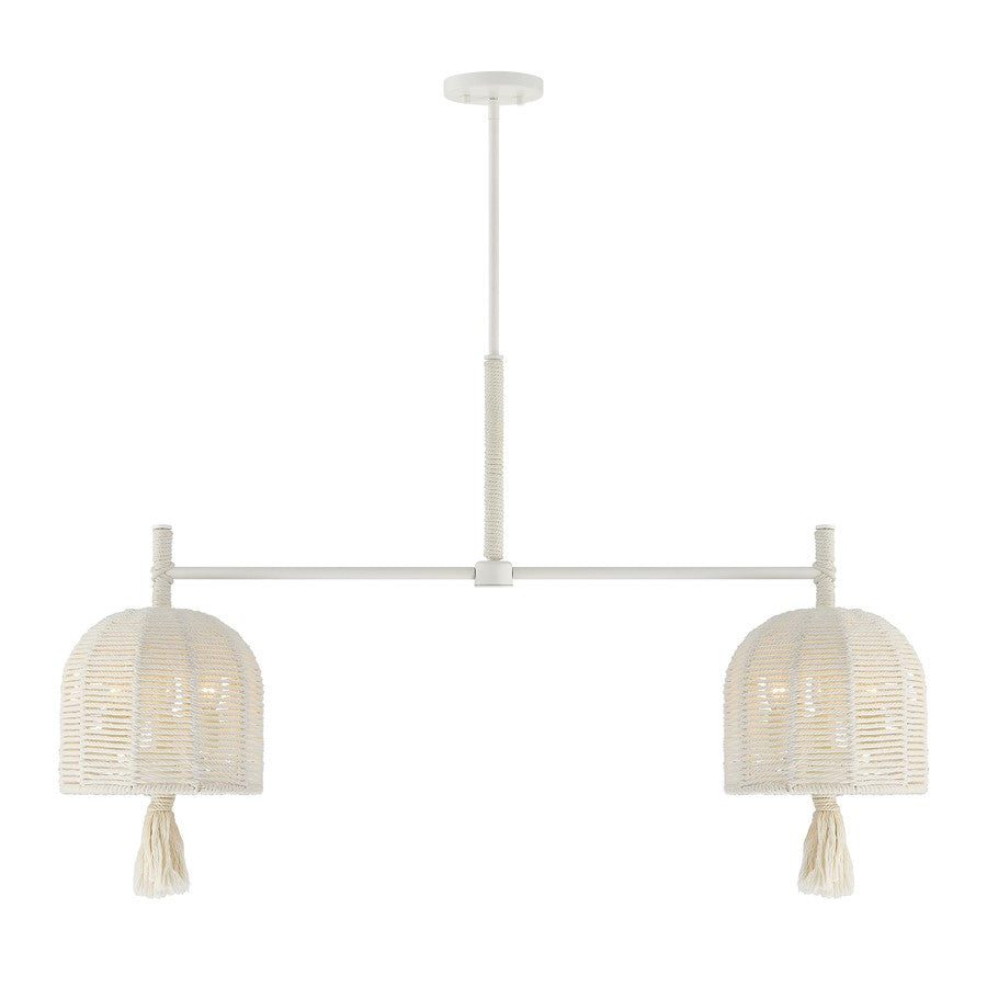 Savoy House Lunara 6 Lt Chandelier, Cotton/White Cotton, Cotton - 1-3403-6-341