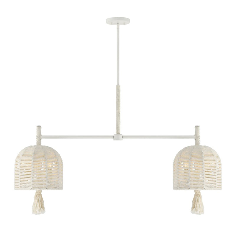 Savoy House Lunara 6 Lt Chandelier, Cotton/White Cotton, Cotton