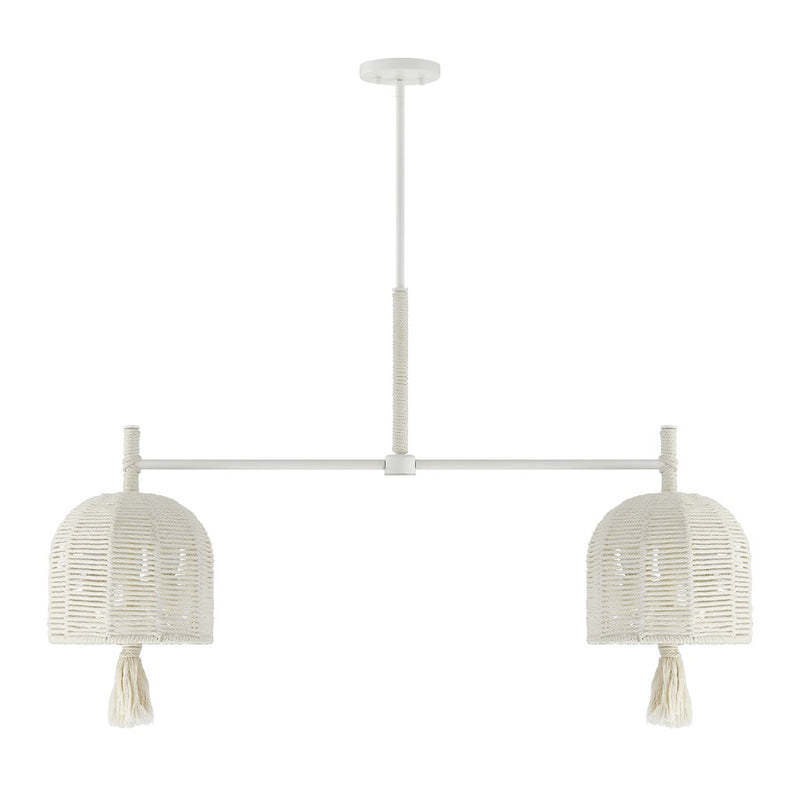 Savoy House Lunara 6 Lt Chandelier, Cotton/White Cotton, Cotton