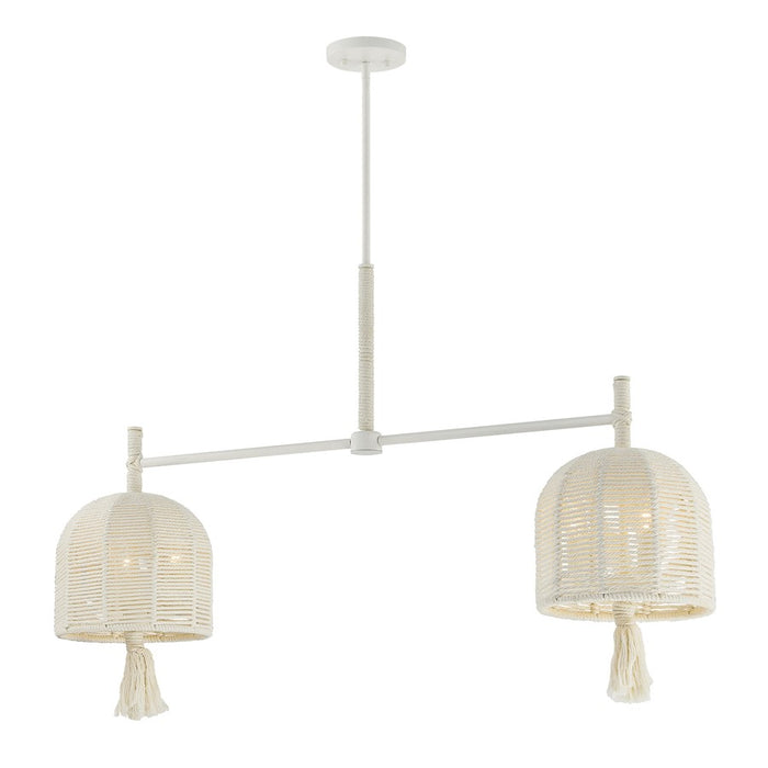Savoy House Lunara 6 Lt Chandelier, Cotton/White Cotton, Cotton