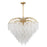 Savoy House Boa 9 Light Chandelier, Warm Brass/Clear Frosted