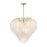 Savoy House Boa 9 Light Chandelier, Warm Brass/Clear Frosted