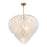 Savoy House Boa 9 Light Chandelier, Warm Brass/Clear Frosted