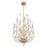 Savoy House Irina 4 Light Chandelier, Noble Brass