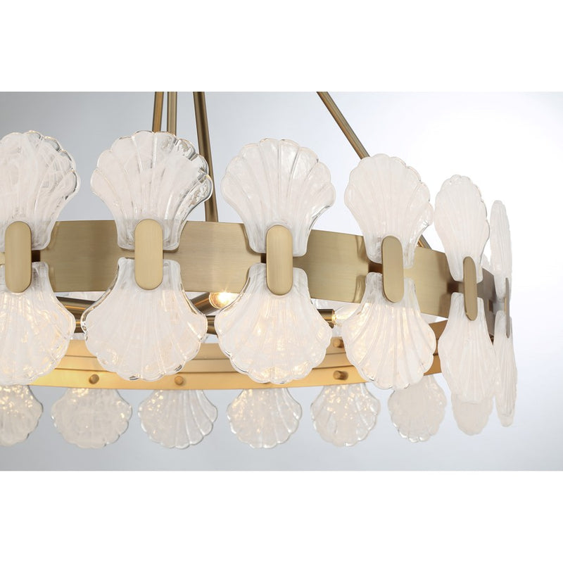 Savoy House Bancroft 6 Lt Chandelier, Noble Brass