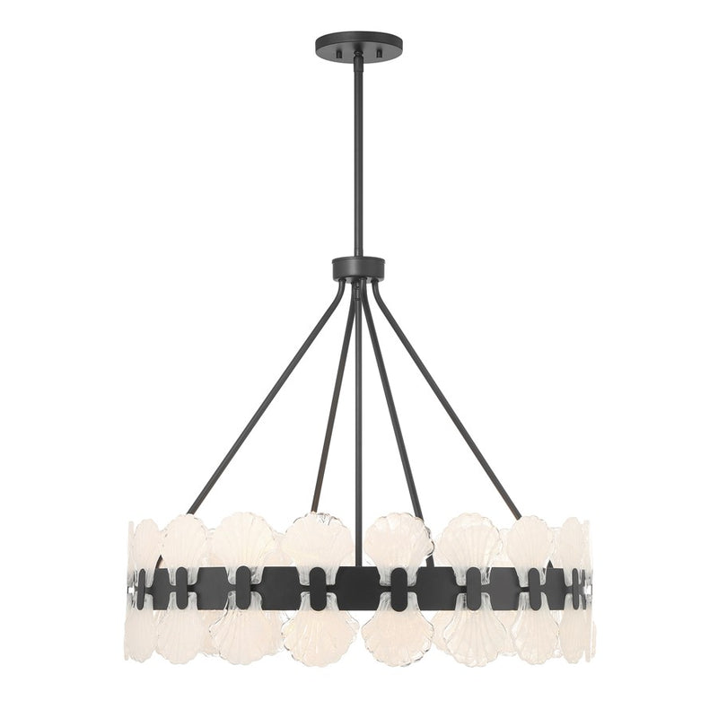 Savoy House Bancroft 6 Lt Chandelier, Matte Black