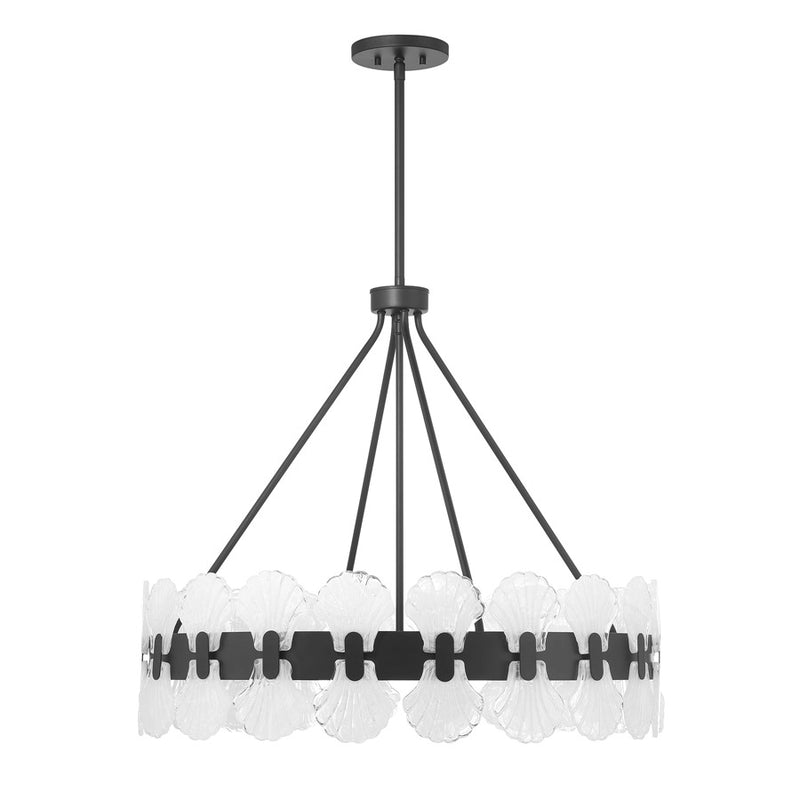 Savoy House Bancroft 6 Lt Chandelier, Matte Black