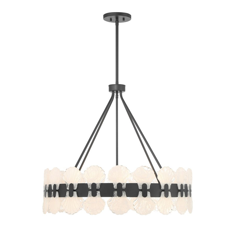 Savoy House Bancroft 6 Lt Chandelier, Matte Black