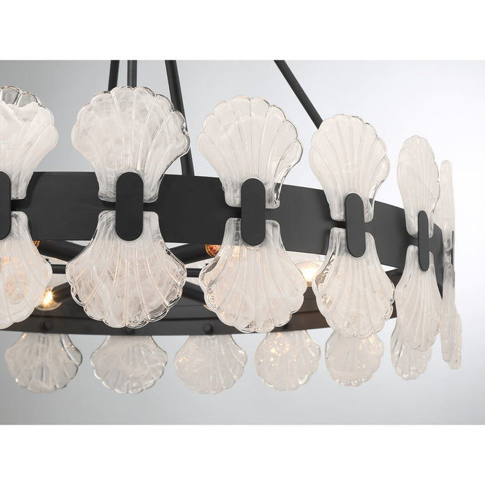 Savoy House Bancroft 6 Lt Chandelier, Matte Black