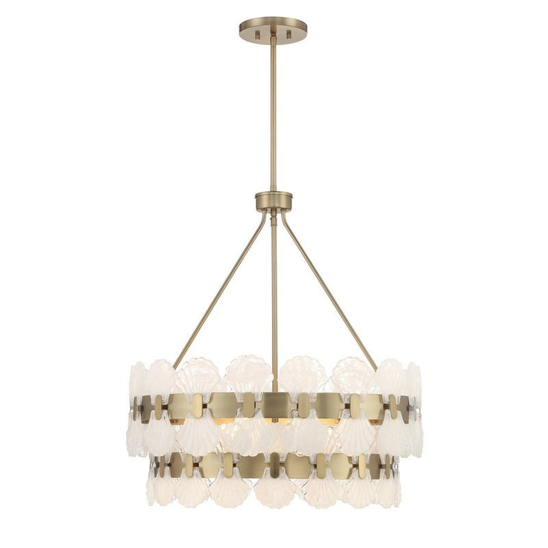 Savoy House Bancroft 5 Lt Chandelier, Noble Brass