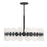 Savoy House Boca Chandelier, Matte Black/Strie Piastra