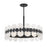 Savoy House Boca Chandelier, Matte Black/Strie Piastra