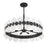 Savoy House Boca Chandelier, Matte Black/Strie Piastra