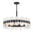 Savoy House Boca Chandelier, Matte Black/Strie Piastra