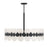 Savoy House Boca Chandelier, Matte Black/Strie Piastra