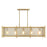 Savoy House Jacobs 5-Light Linear Chandelier, Warm Brass